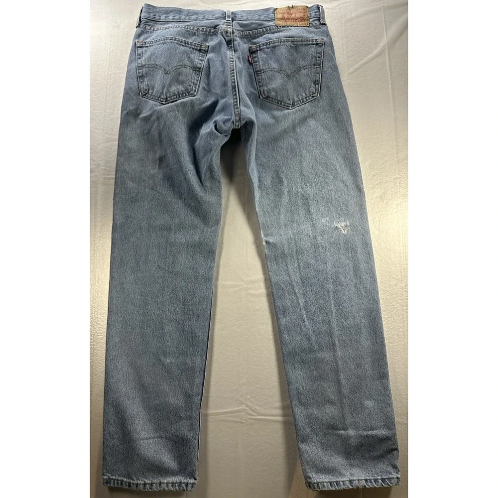 Vintage Levi's 505 33x32‎ Mens Jeans Straight Fit Y2K Light Wash Denim